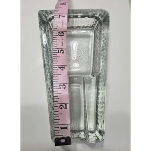 Vintage Libbey Clear Glass Rectangular Textured Holder